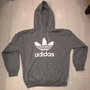 Adidas Gray Trefoil Hoodie